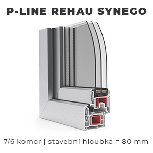 Plastové vedlejší vchodové dveře dvoukřídlé 1480x2080 mm pravé profil P-Line Rehau
